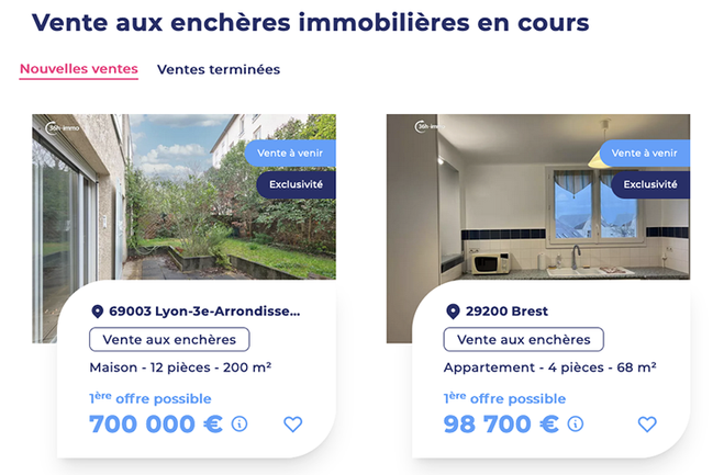 Découvrez les ventes 36 heures immo en cours