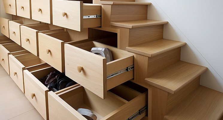 Escaliers : que faire de l'espace sous les marches ?