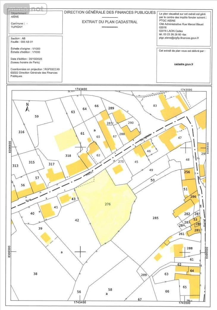 Terrain a batir a vendre Tupigny 02120 Aisne 2409 m2  12400 euros
