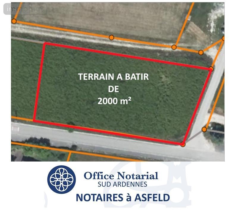 Terrain a batir a vendre Brienne-sur-Aisne 08190 Ardennes 2000 m2  63600 euros