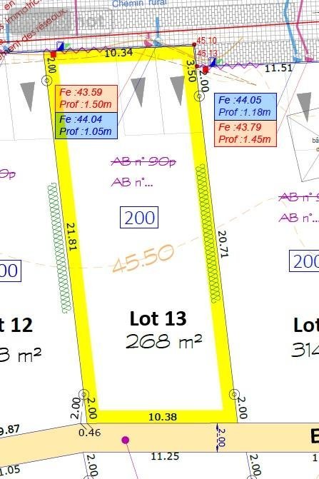 Terrain a batir a vendre Châteaubourg 35220 Ille-et-Vilaine 268 m2  69680 euros