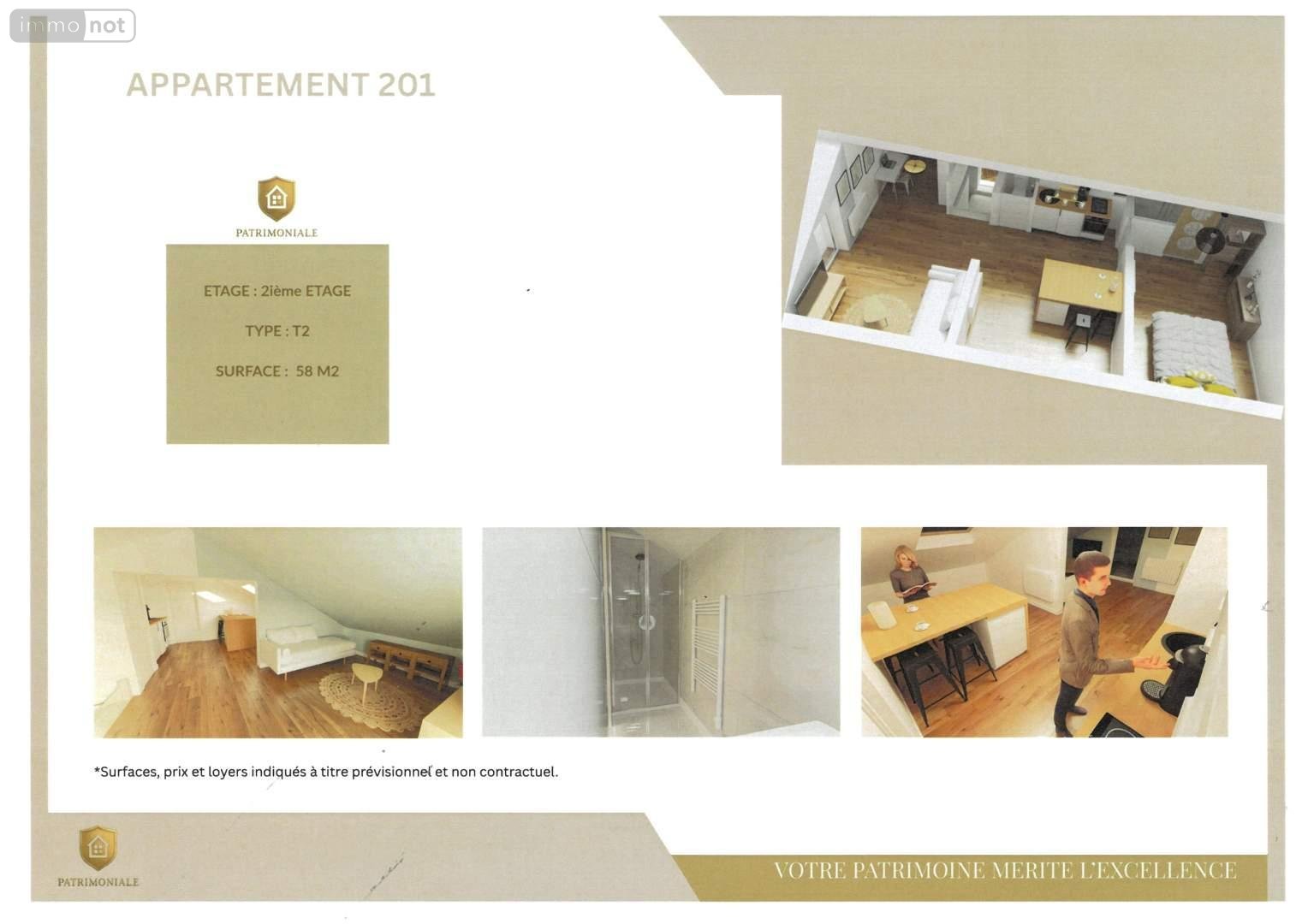 Appartement a vendre Tours 37000 Indre-et-Loire 58 m2 2 pièces 167560 euros