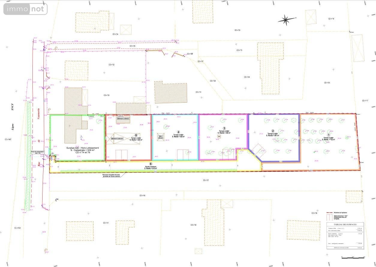 Terrain a batir a vendre Montlouis-sur-Loire 37270 Indre-et-Loire 500 m2  99800 euros