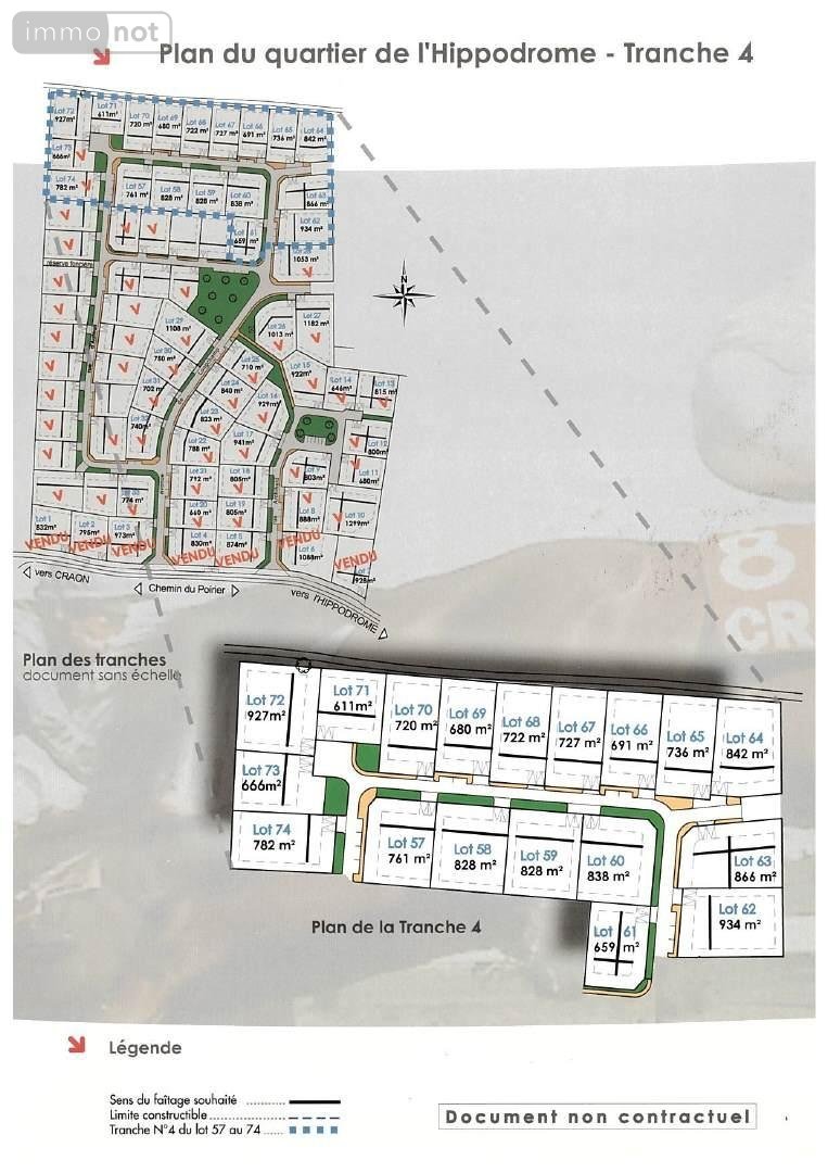 Terrain a batir a vendre Craon 53400 Mayenne 680 m2  53000 euros