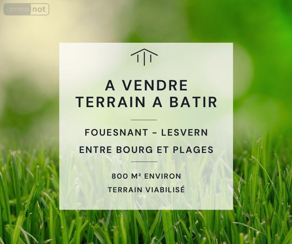 Terrain a batir a vendre Fouesnant 29170 Finistère 801 m2  182875 euros