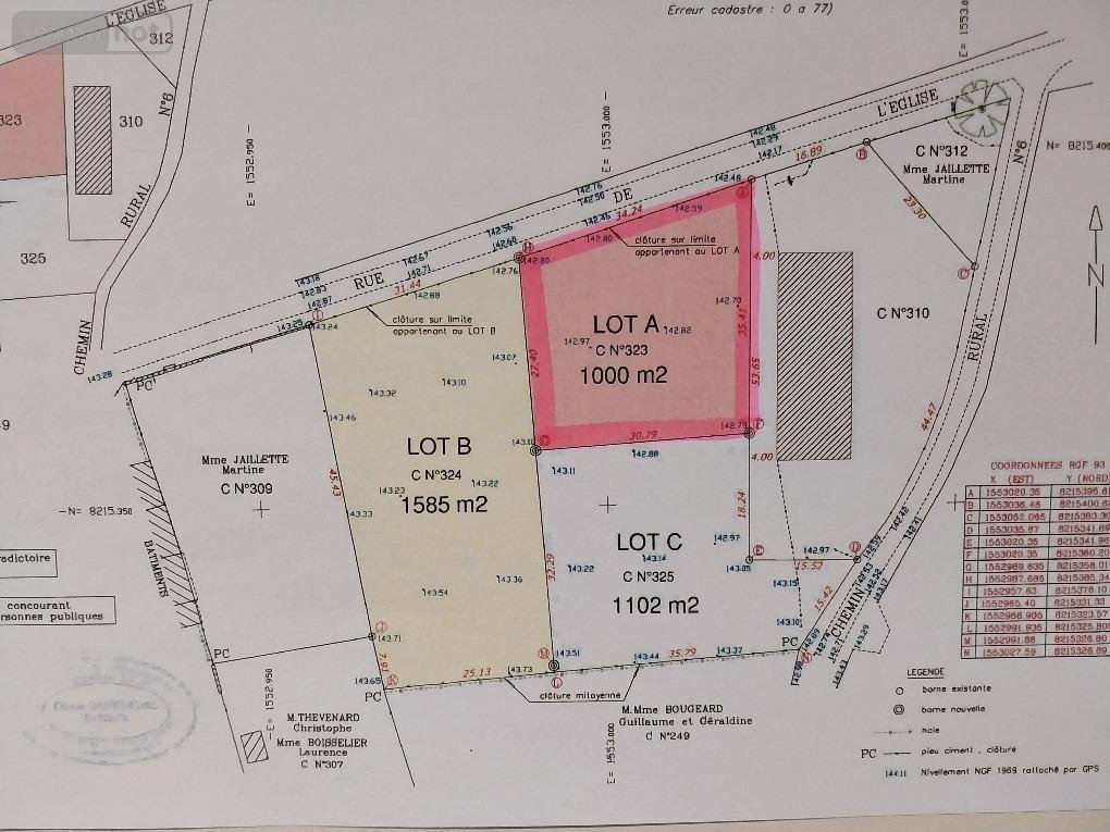 Terrain a batir a vendre Écauville 27110 Eure 1000 m2  38000 euros