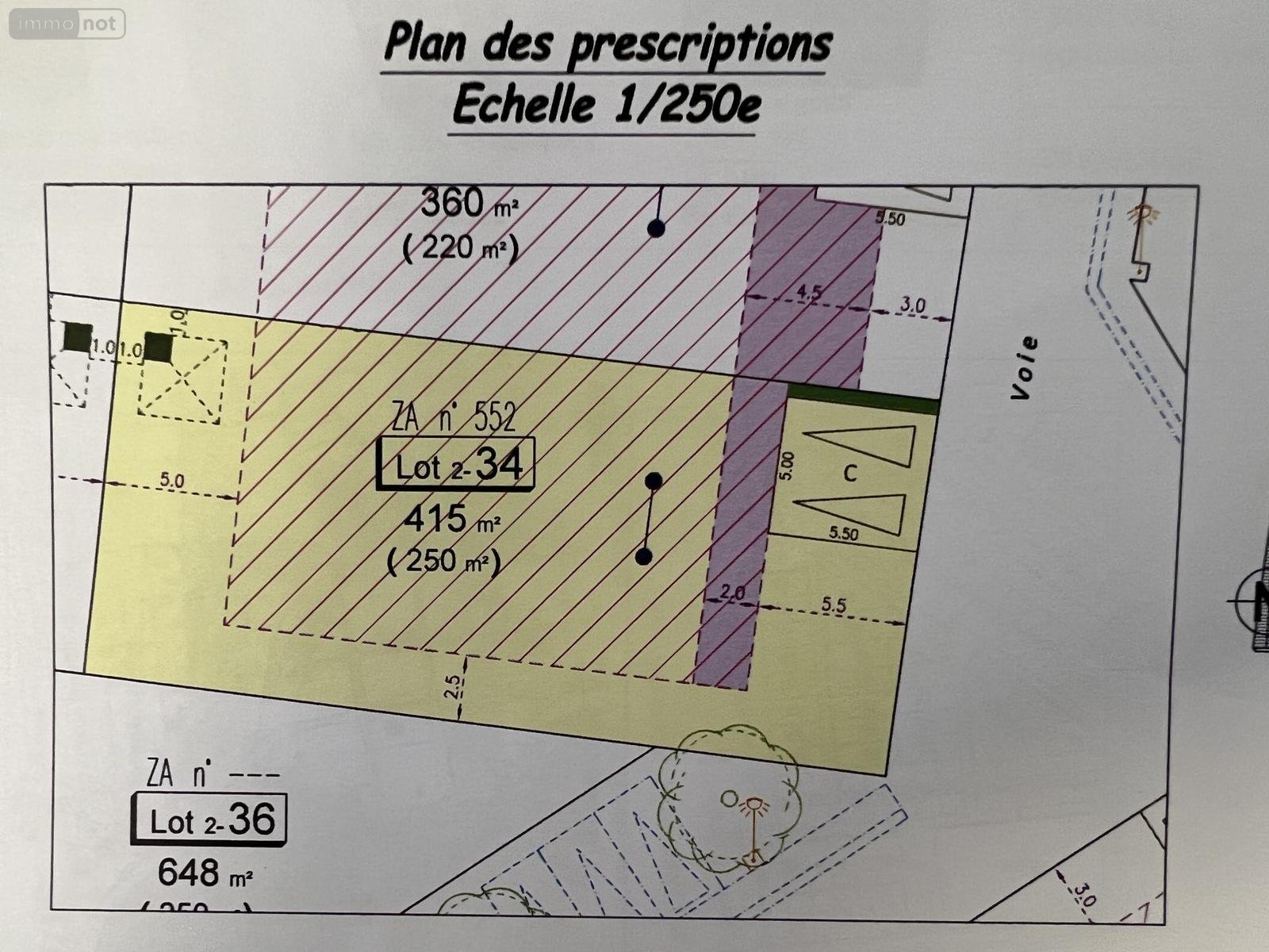 Terrain a batir a vendre Châteaugiron 35410 Ille-et-Vilaine 415 m2  97937 euros