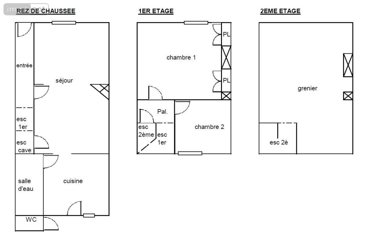 Maison a vendre Amiens 80000 Somme 48 m2 3 pièces 90000 euros