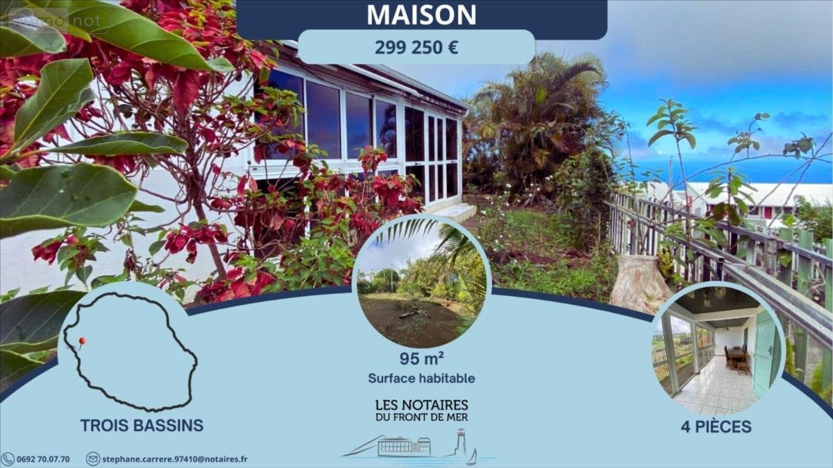 Maison a vendre Les Trois-Bassins 97426 Réunion 95 m2 4 pièces 240000 euros