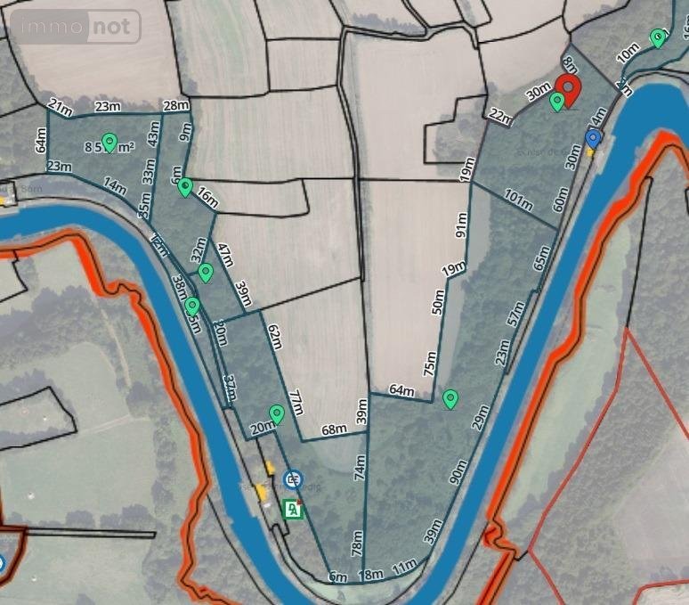 Terrains de loisirs bois etangs a vendre Carhaix-Plouguer 29270 Finistère 82710 m2  22500 euros