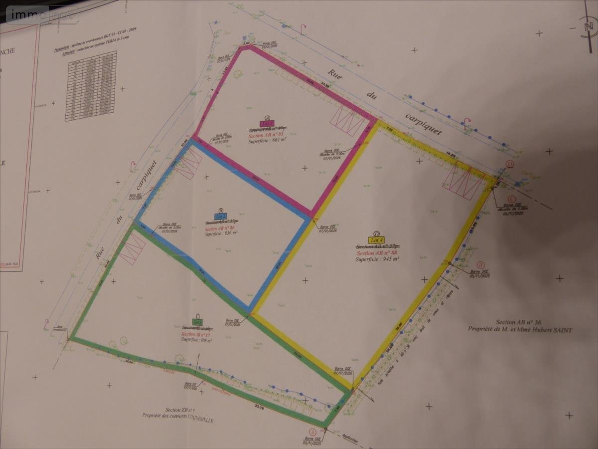 Terrain a batir a vendre La Haye 50250 Manche 945 m2  50477 euros