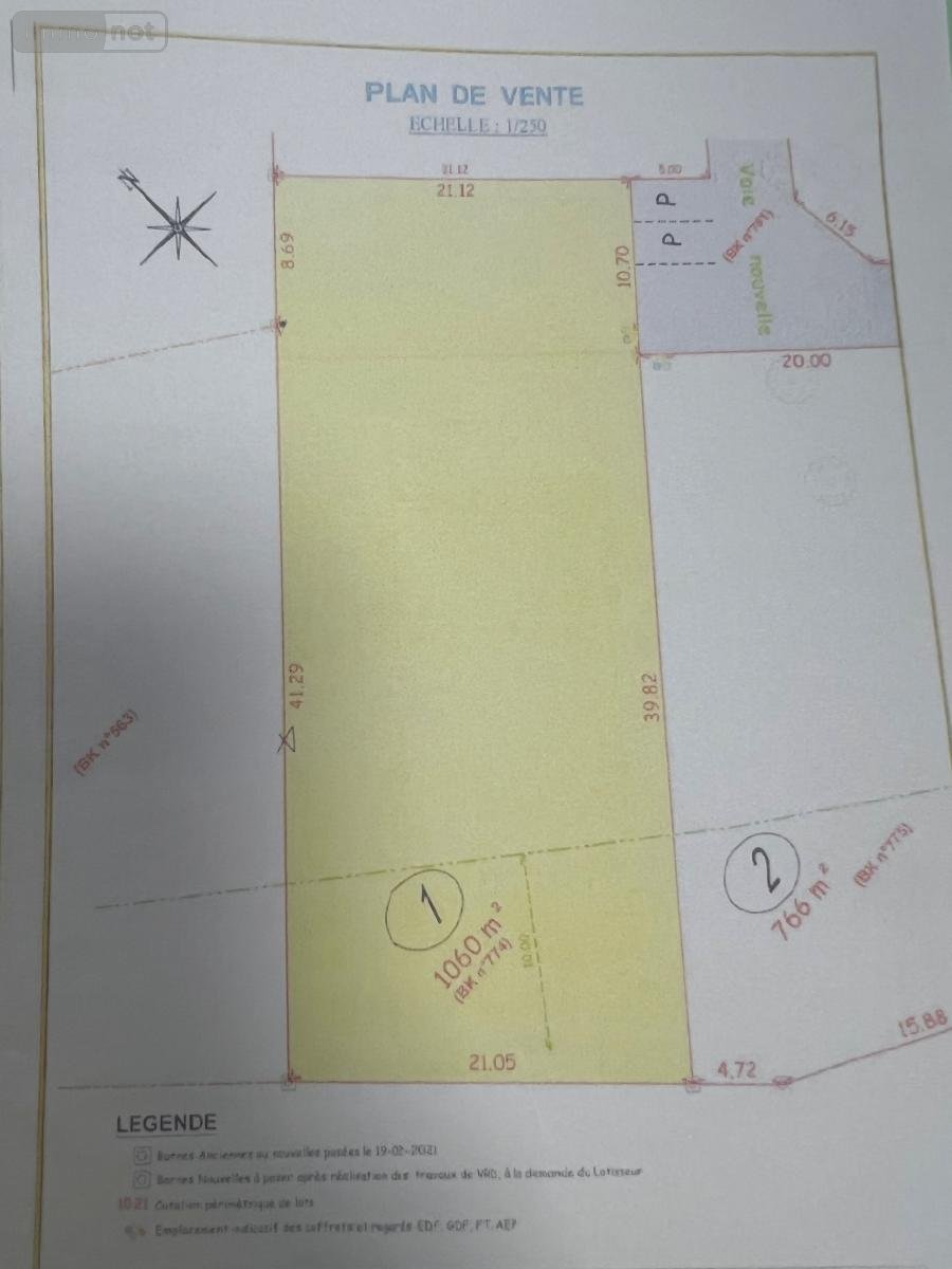 Terrain a batir a vendre Cambrai 59400 Nord 1060 m2  79800 euros