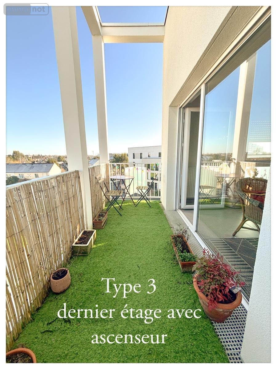 Appartement a vendre Angers 49000 Maine-et-Loire 64 m2 3 pièces 219360 euros