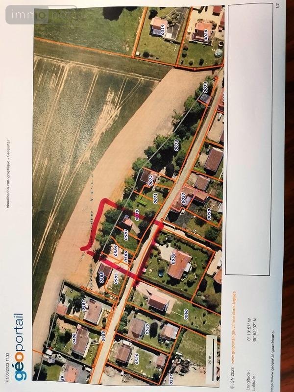 Terrain a batir a vendre Saint-Martin-de-Mieux 14700 Calvados 519 m2  32950 euros