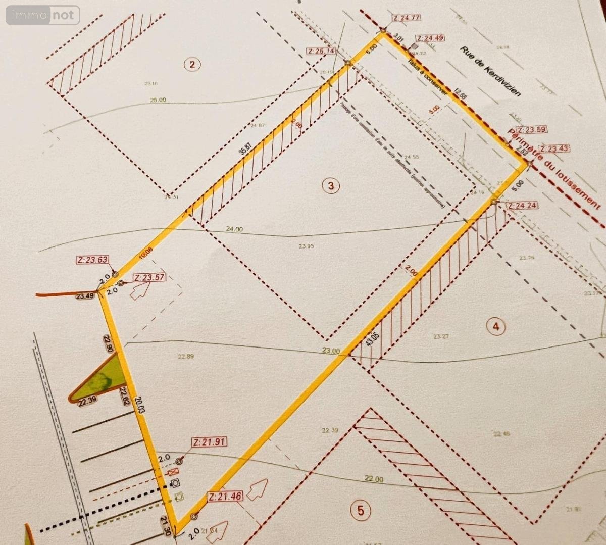Terrain a batir a vendre Plougonvelin 29217 Finistère 710 m2  221520 euros
