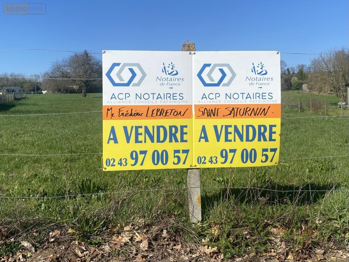 Terrain a batir a vendre La Chapelle-Saint-Aubin 72650 Sarthe 848 m2  177000 euros