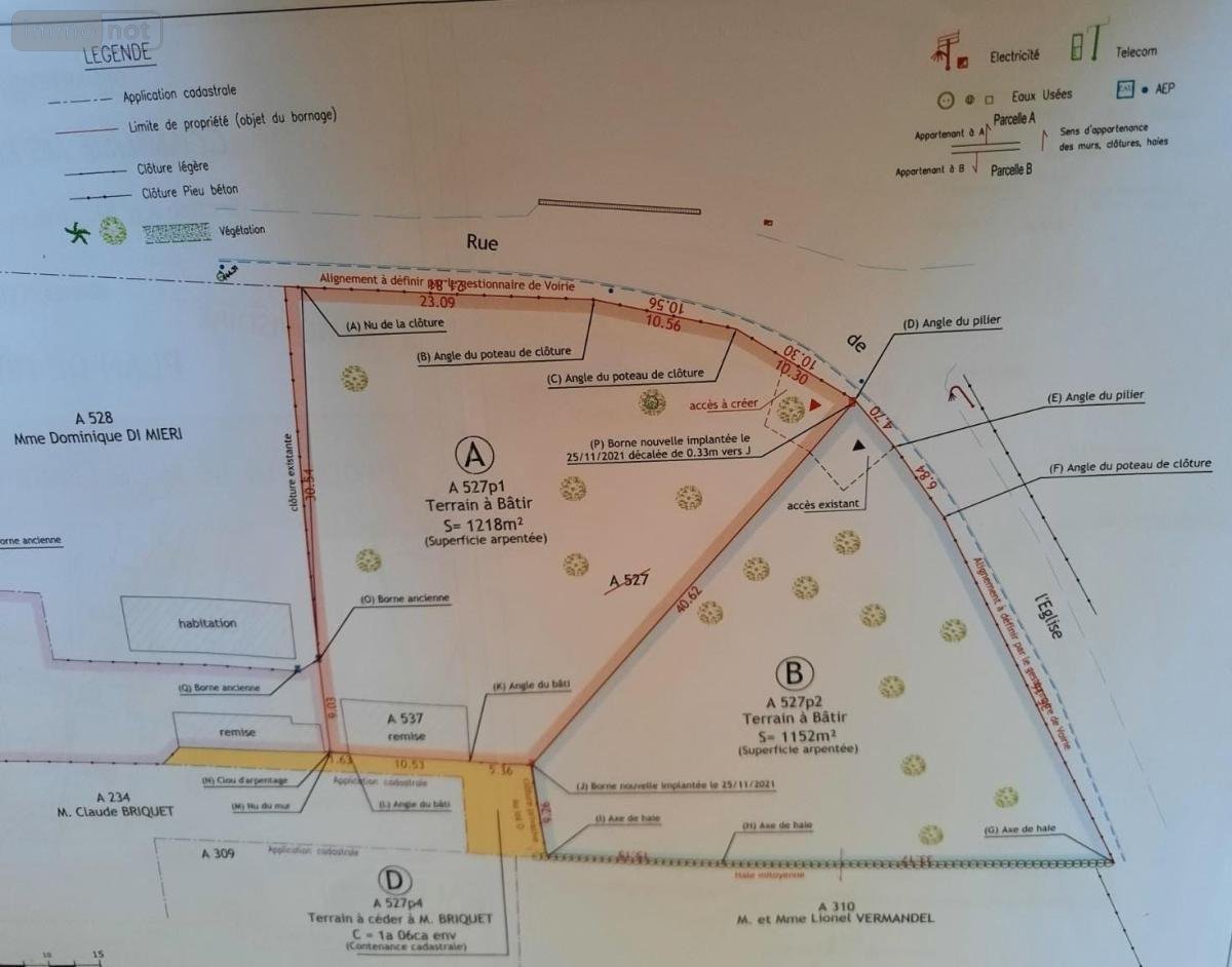 Terrain a batir a vendre Le Bec-Thomas 27370 Eure 1152 m2  55000 euros