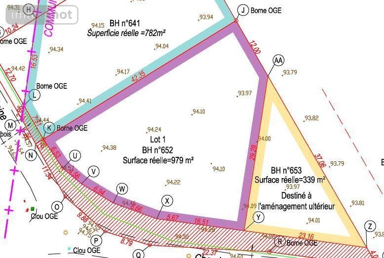 Terrain a batir a vendre Châlette-sur-Loing 45120 Loiret 979 m2  59200 euros