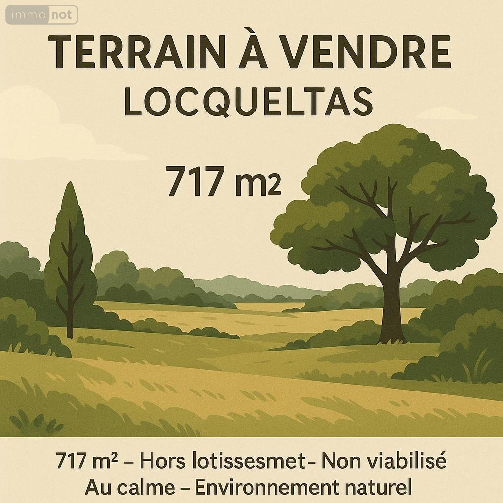 Terrain a batir a vendre Locqueltas 56390 Morbihan 717 m2  148430 euros