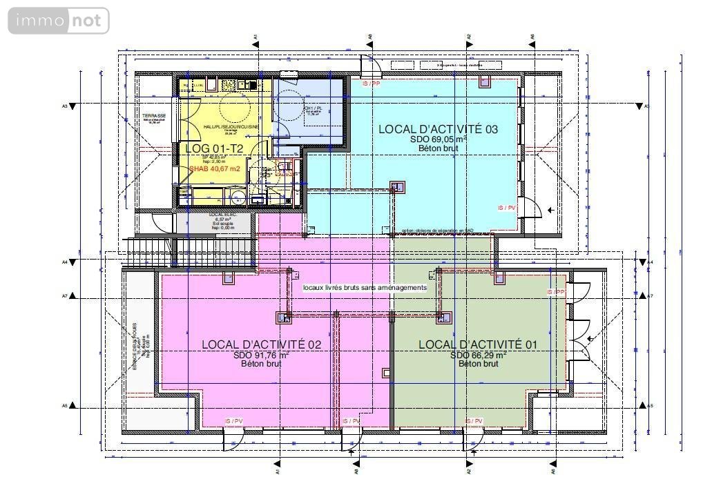 Location fonds et murs commerciaux Viriat 01440 Ain 227 m2  2070 euros