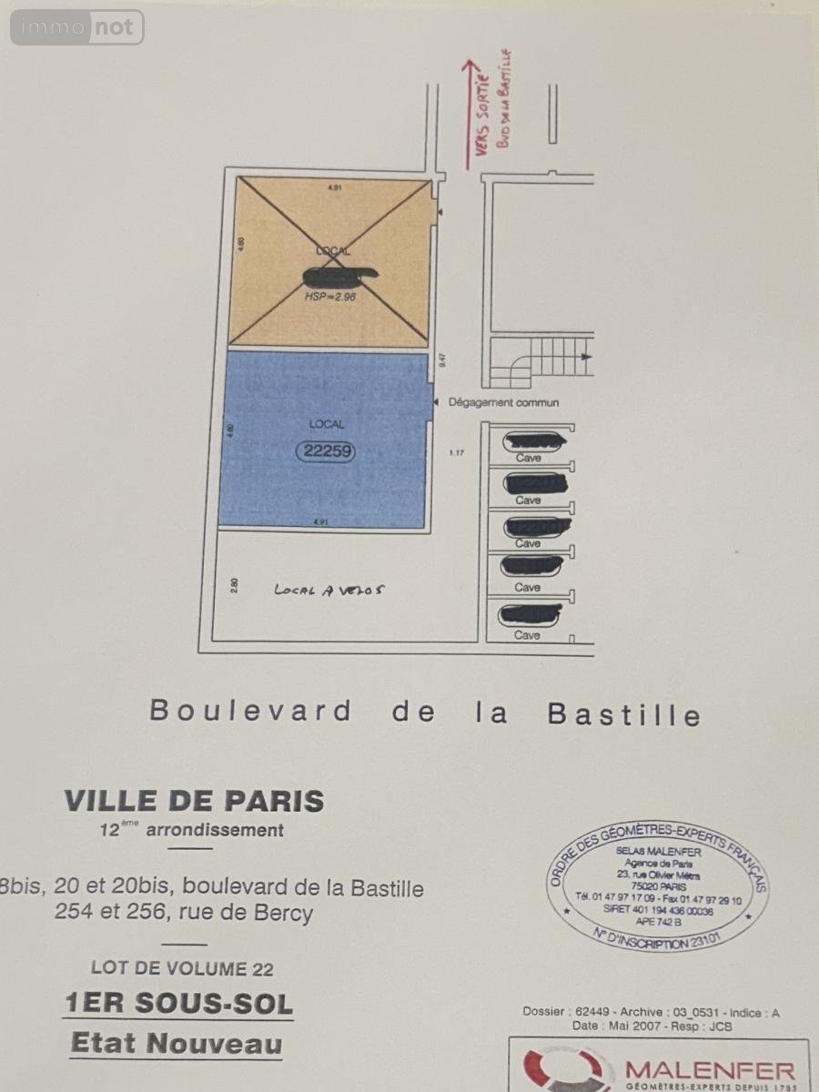 Location divers Paris 12e arrondissement 75012 Paris 25 m2  540 euros