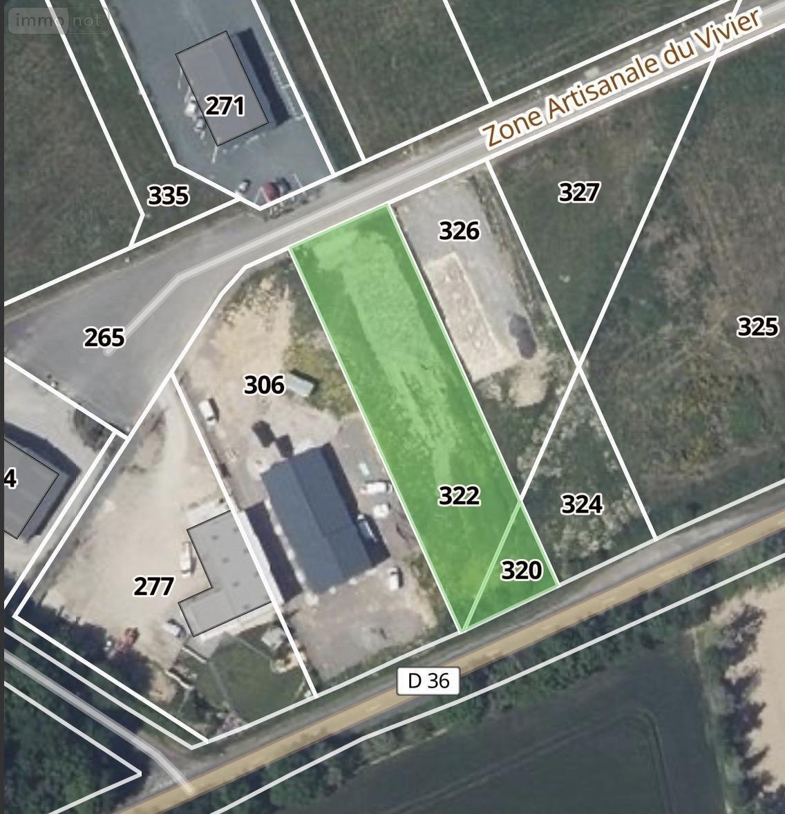 Terrain a batir a vendre Nieul-le-Dolent 85430 Vendée 1800 m2  42800 euros