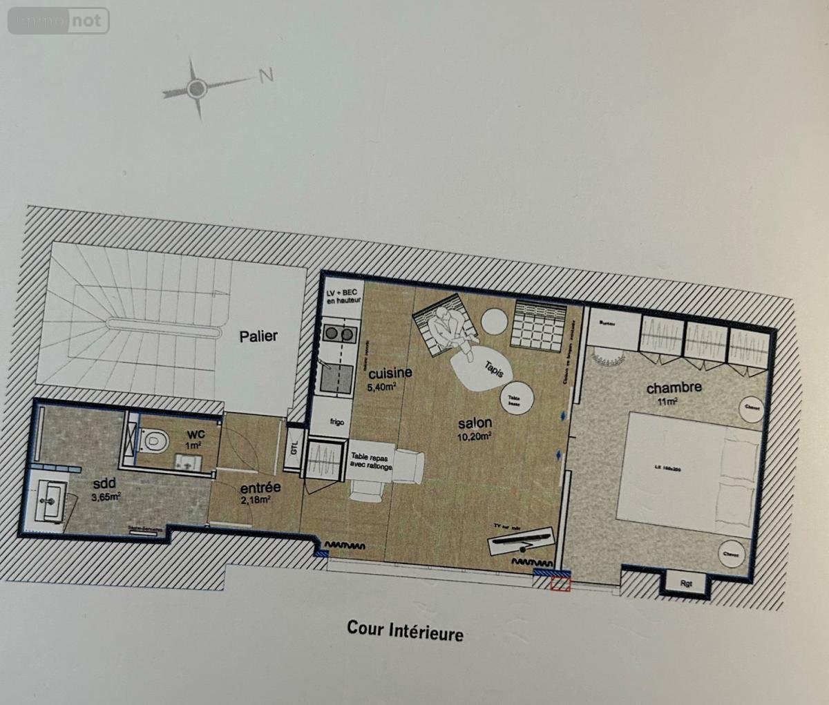 Location appartement La Rochelle 17000 Charente-Maritime 31 m2 2 pièces 725 euros