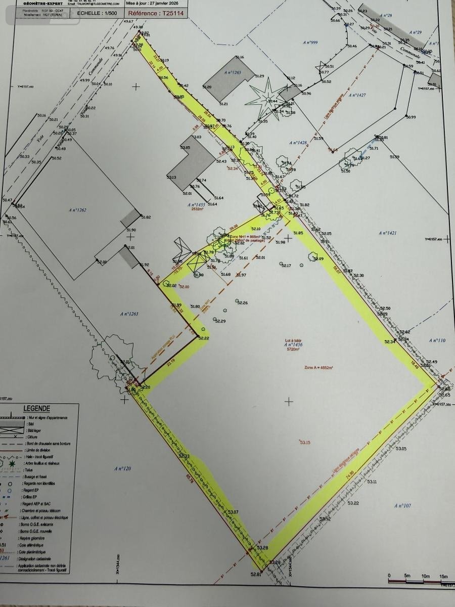 Terrain a batir a vendre Grosbreuil 85440 Vendée 5720 m2  105000 euros