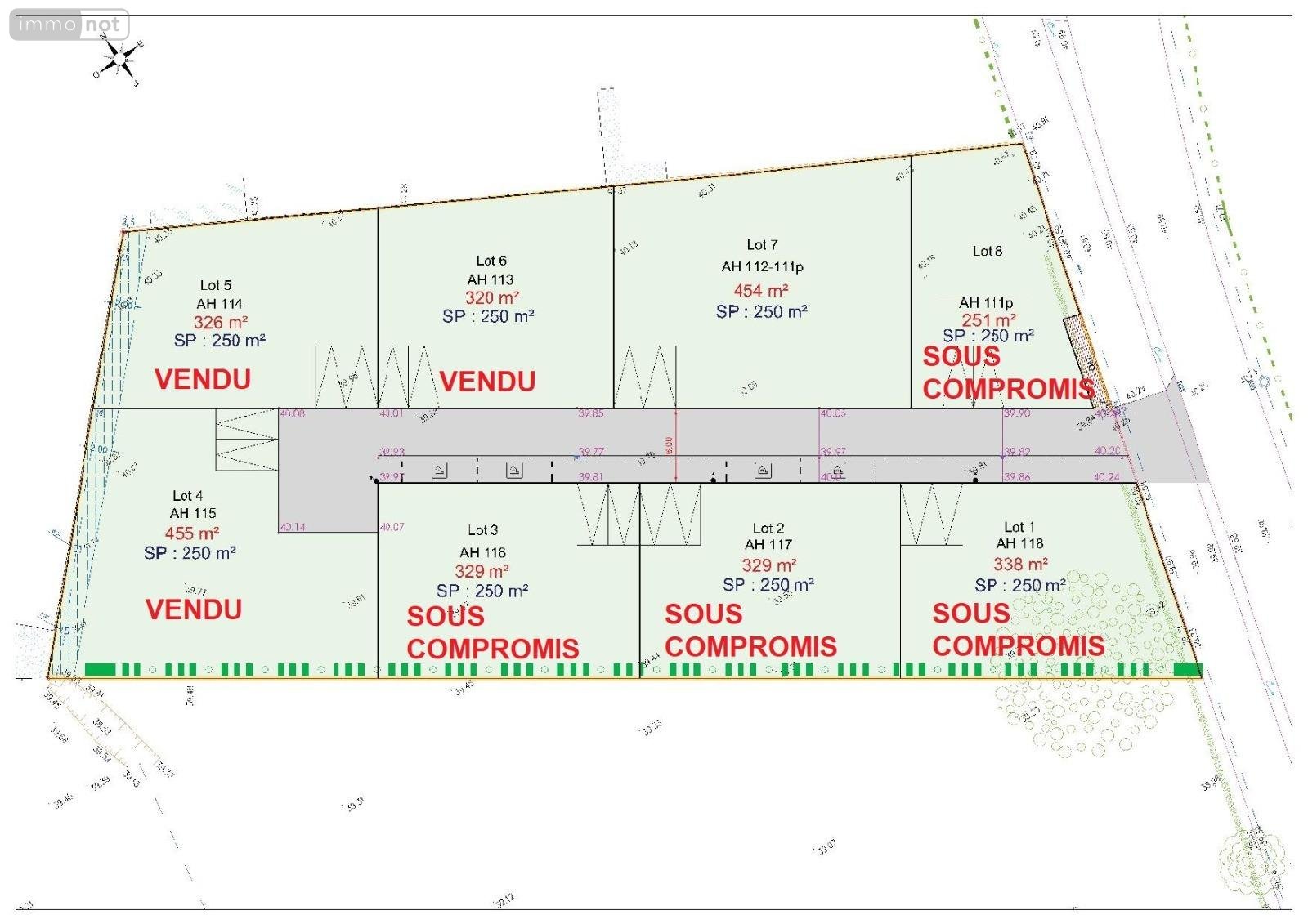 Terrain a batir a vendre Ligné 44850 Loire-Atlantique 454 m2  115770 euros