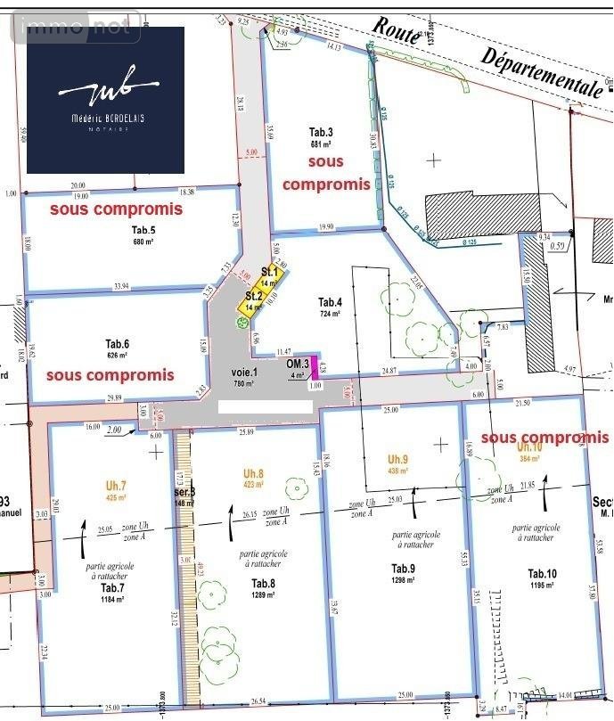 Terrain a batir a vendre Mouzeil 44850 Loire-Atlantique 626 m2  74880 euros