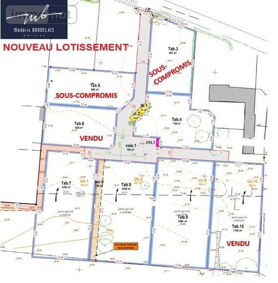 Terrain a batir a vendre Mouzeil 44850 Loire-Atlantique 626 m2  74880 euros