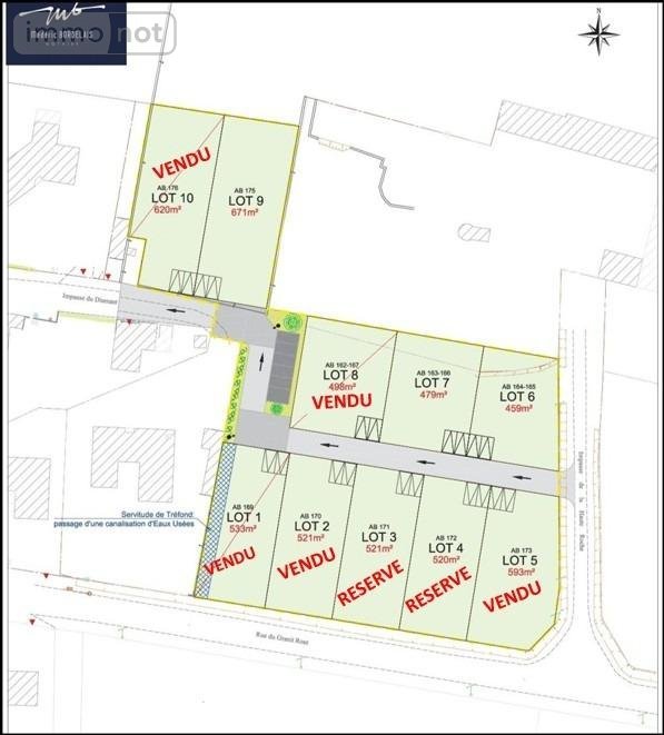 Terrain a batir a vendre Ligné 44850 Loire-Atlantique  119600 euros