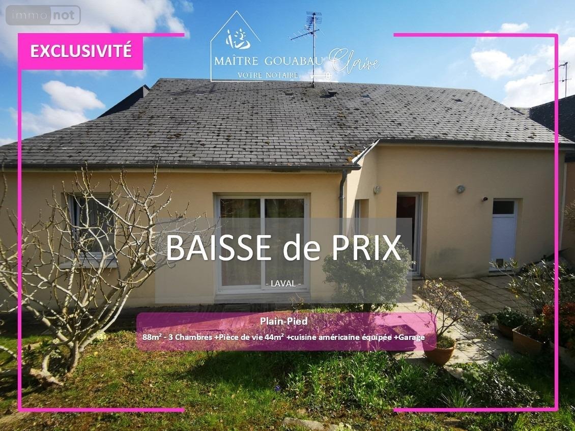 Maison a vendre Laval 53000 Mayenne 89 m2 5 pièces 252000 euros