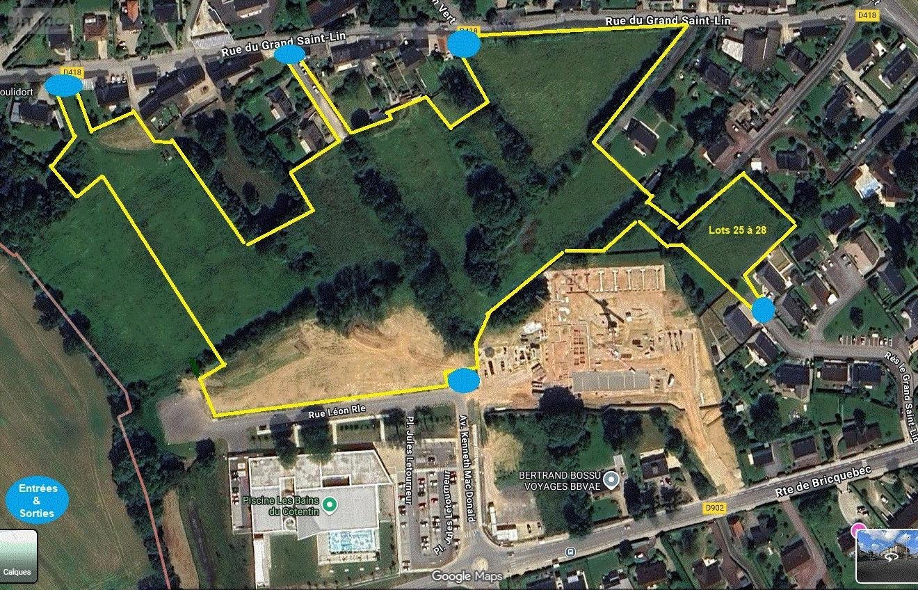 Terrain a batir a vendre Valognes 50700 Manche  46350 euros