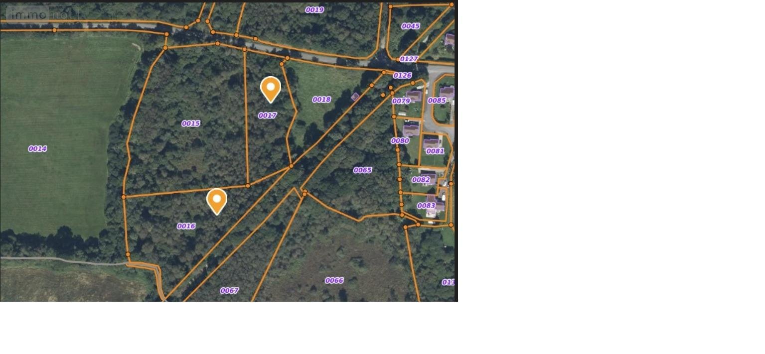 Terrains de loisirs bois etangs a vendre Guiscriff 56560 Morbihan 1 m2  2100 euros