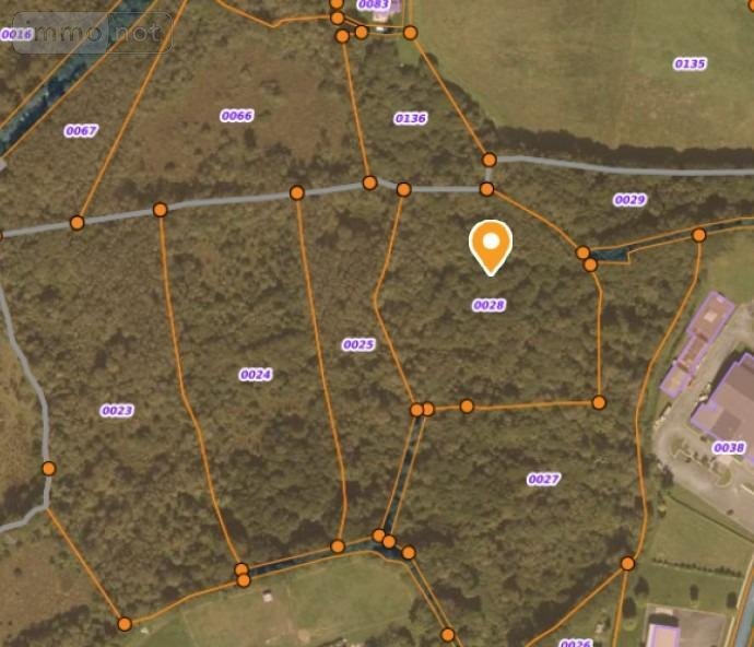 Terrains de loisirs bois etangs a vendre Guiscriff 56560 Morbihan 14400 m2  4200 euros