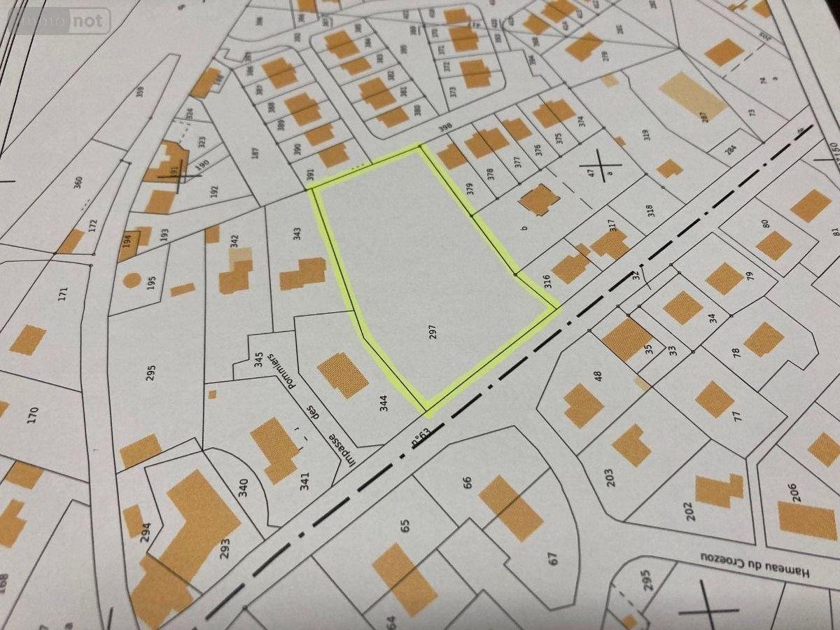 Terrain a batir a vendre Plogonnec 29180 Finistère 382 m2  45900 euros