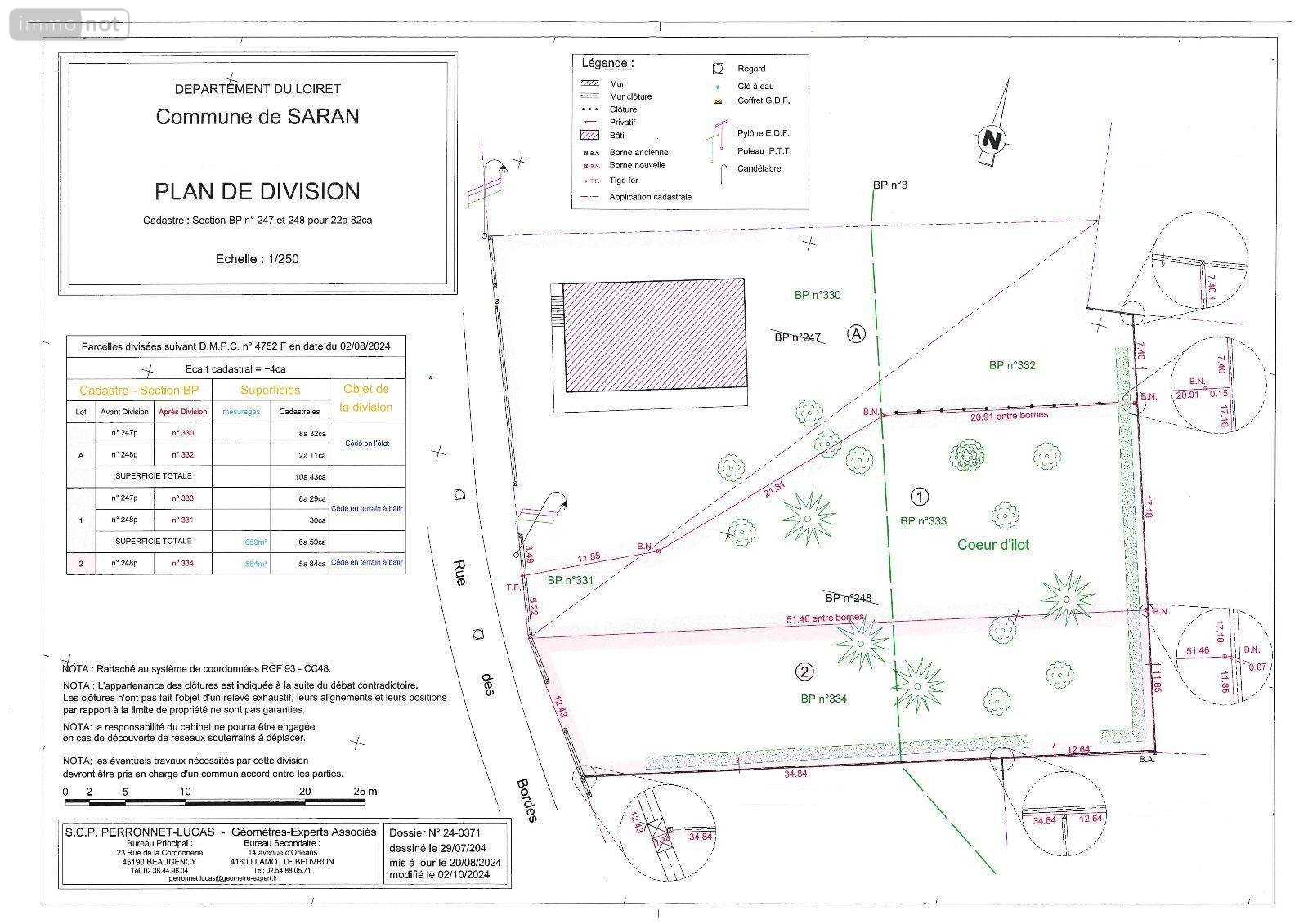 Terrain a batir a vendre Saran 45770 Loiret 659 m2  94500 euros