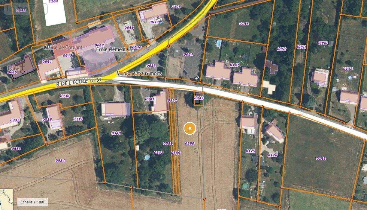 Terrain a batir a vendre Cornant 89500 Yonne 2667 m2  63900 euros