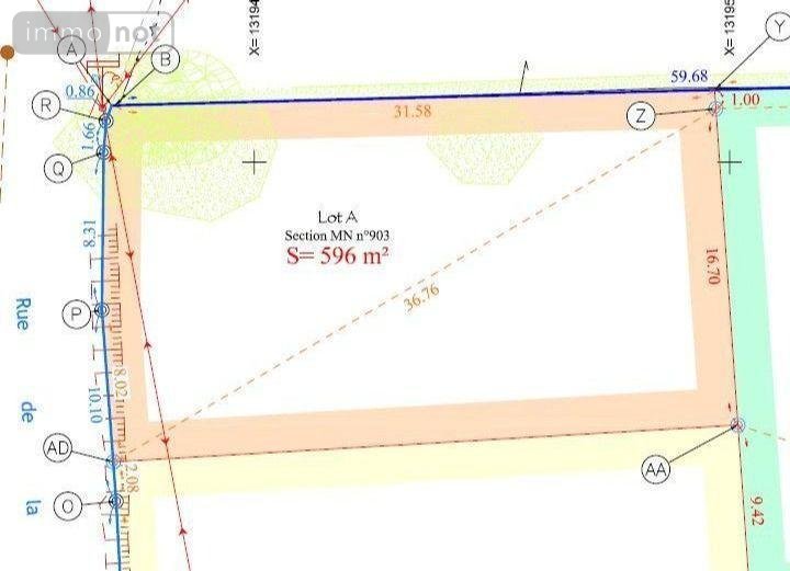 Terrain a batir a vendre Bains-sur-Oust 35600 Ille-et-Vilaine 596 m2  51804 euros