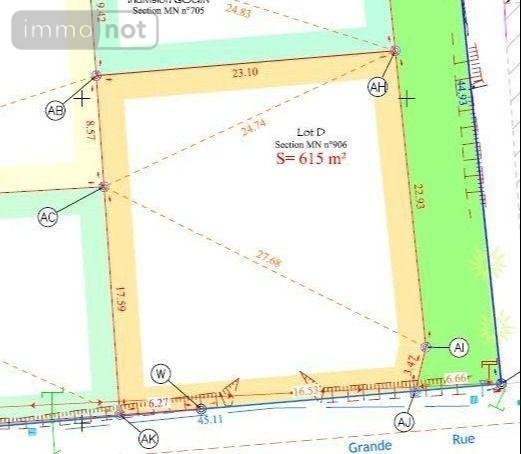 Terrain a batir a vendre Bains-sur-Oust 35600 Ille-et-Vilaine 615 m2  53456 euros