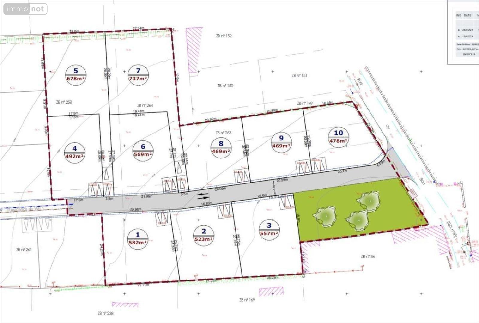Terrain a batir a vendre Tourville-sur-Sienne 50200 Manche 557 m2  78695 euros