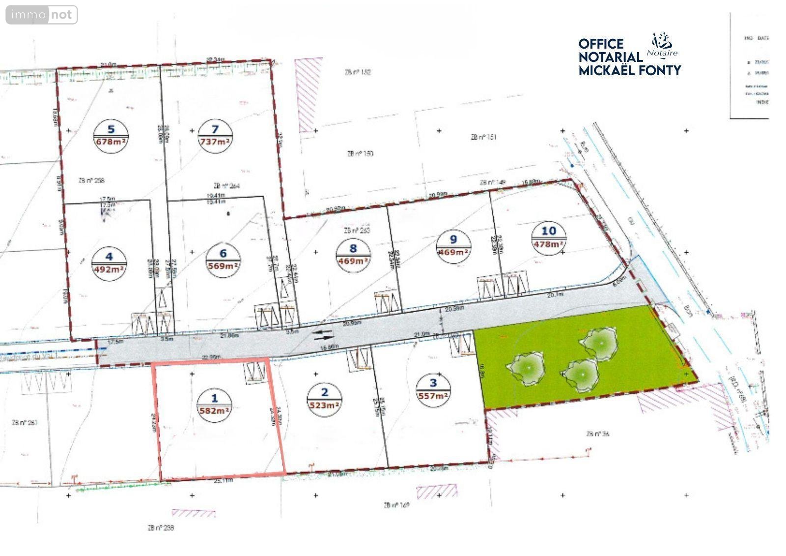Terrain a batir a vendre Tourville-sur-Sienne 50200 Manche 582 m2  82070 euros
