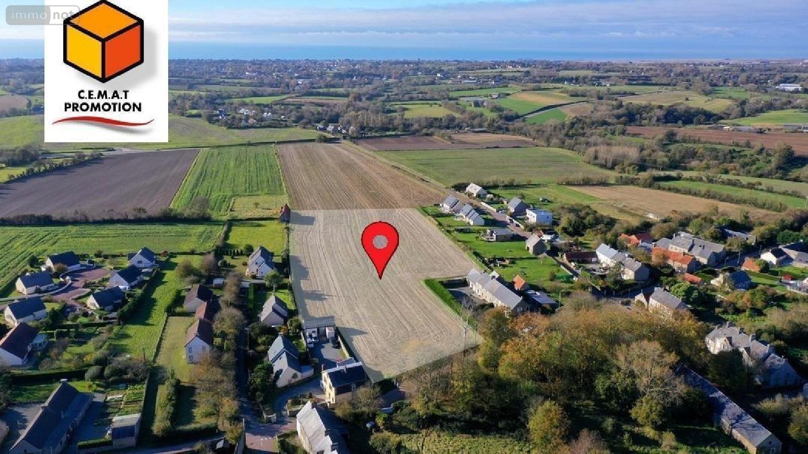 Terrain a batir a vendre Tourville-sur-Sienne 50200 Manche 469 m2  52500 euros