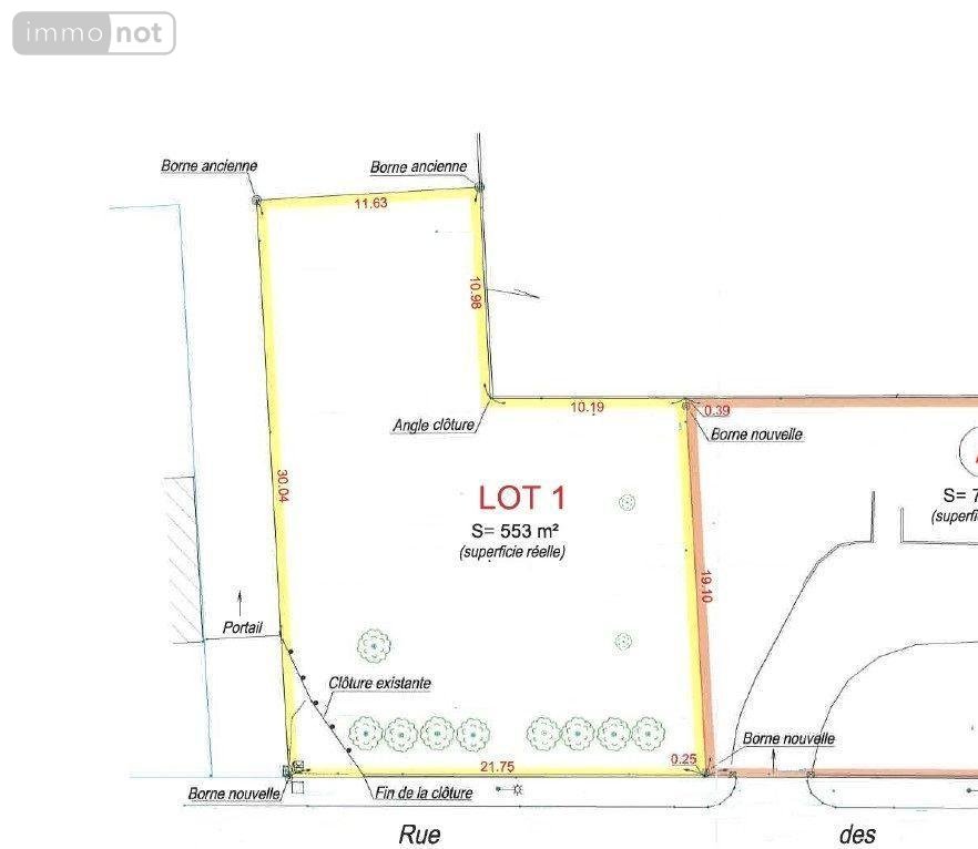 Terrain a batir a vendre Saint-Denis-Lanneray 28200 Eure-et-Loir 553 m2  45000 euros