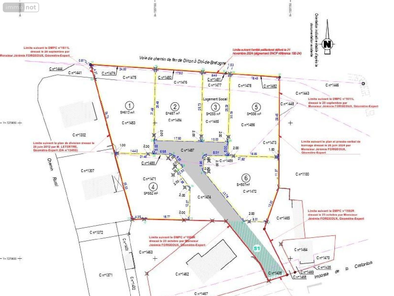Terrain a batir a vendre Miniac-Morvan 35540 Ille-et-Vilaine 556 m2  89570 euros