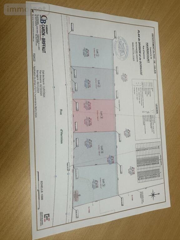 Terrain a batir a vendre Havrincourt 62147 Pas-de-Calais 574 m2  15900 euros