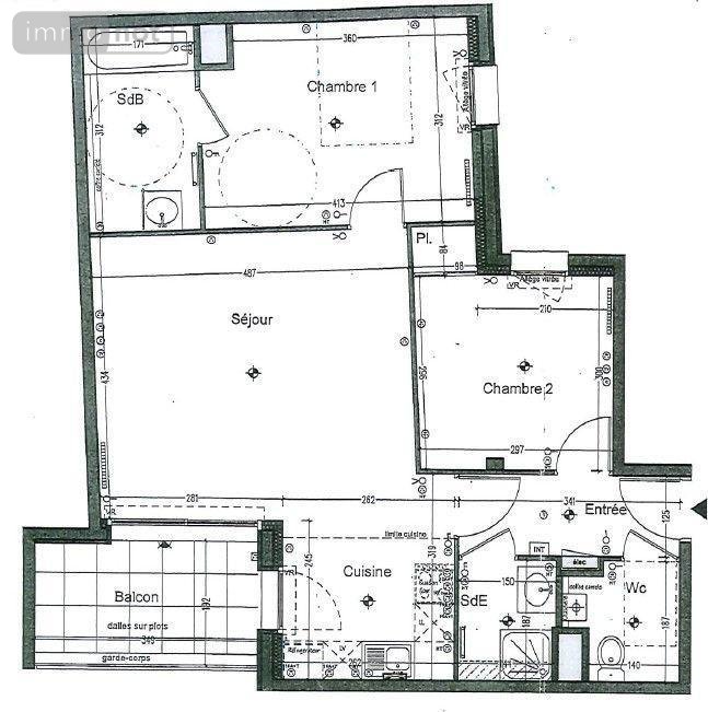 Location appartement Pacé 35740 Ille-et-Vilaine 65 m2 3 pièces 793 euros
