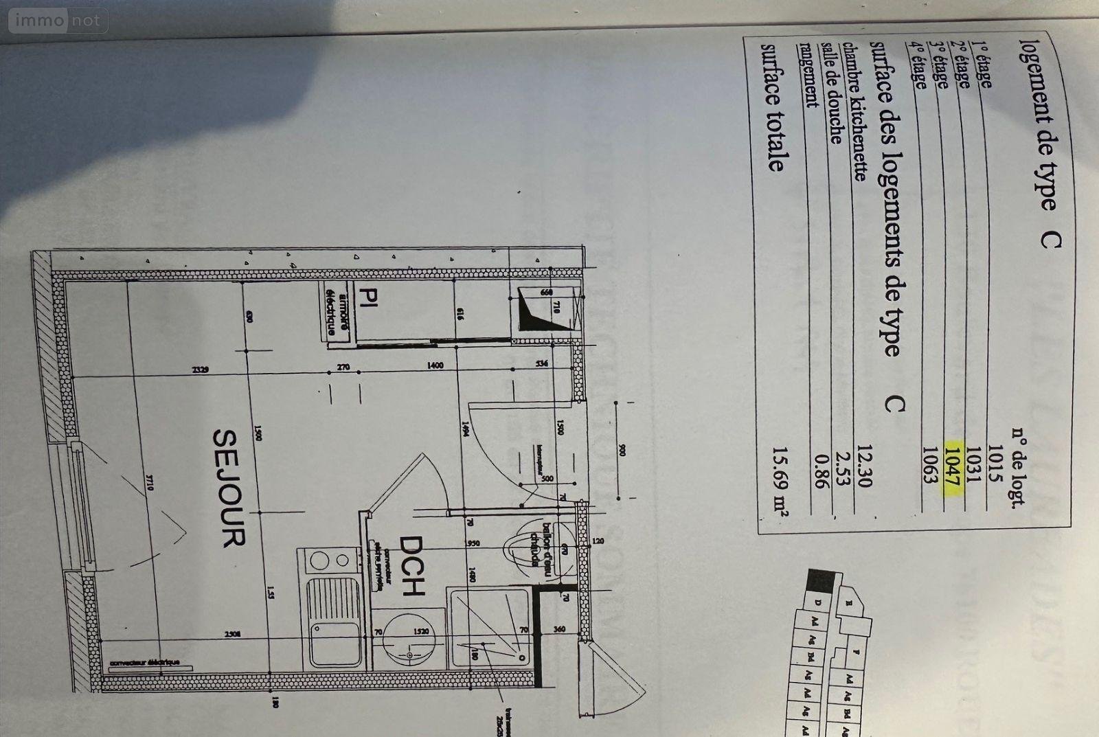 Appartement a vendre Rouen 76000 Seine-Maritime 16 m2 1 pièce 49000 euros