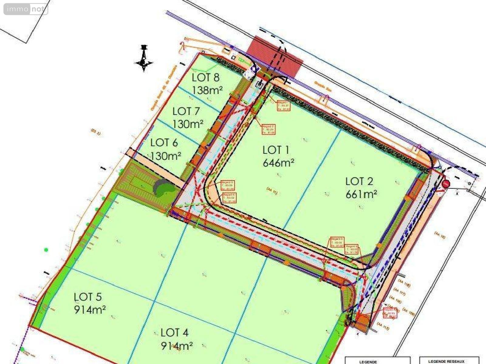 Terrain a batir a vendre Saint-Léonard 51500 Marne 661 m2  226062 euros